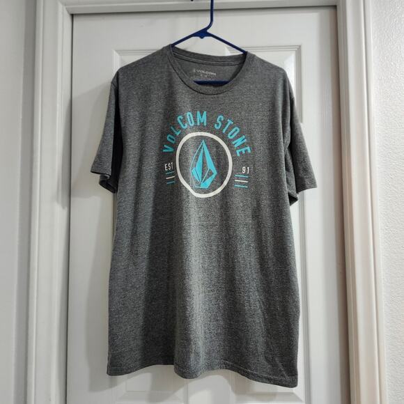 Volcom Gray Graphic T-Shirt for Men - Picture 1 of 4